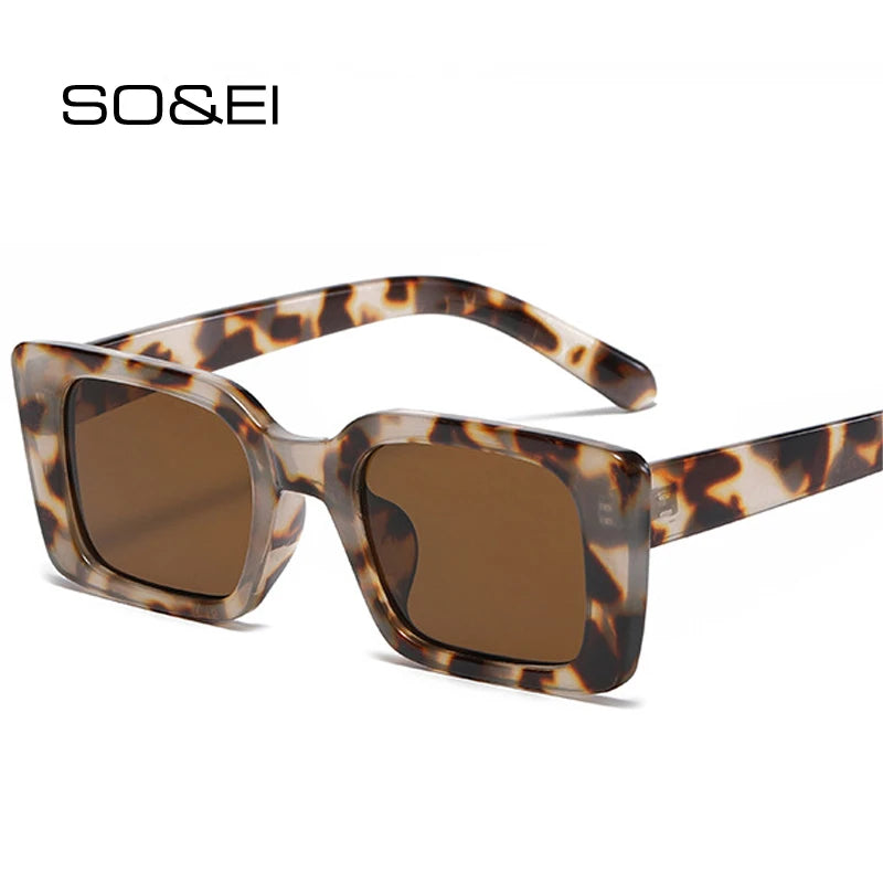 Óculos de Sol Retro Leopard UV400